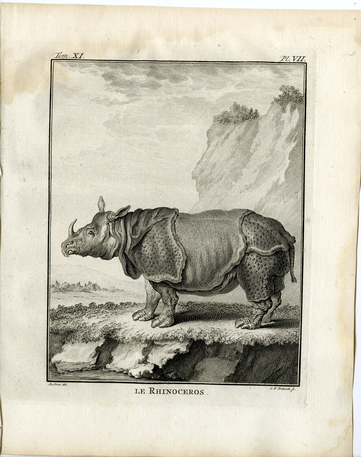 Pco 19412 416x526 3 Antique Prints-RHINOCEROS UNICORNIS-HORN-INDIAN-PL. 7-8-Fritsch-Buffon-1779