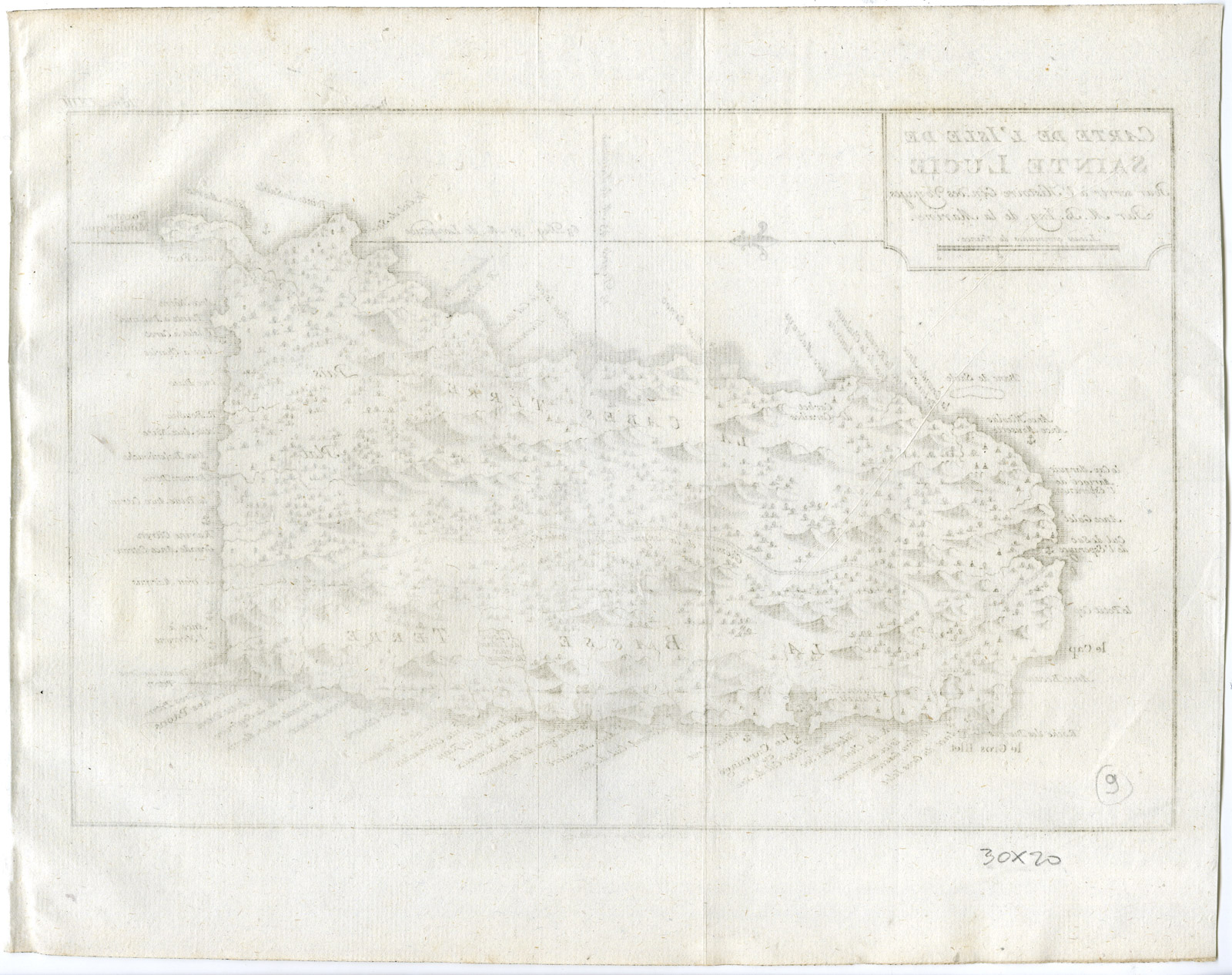 , Antique Print-SAINT LUCIA-CARIBBEAN-Bellin-Prevost-1777, Pictura Antique Prints