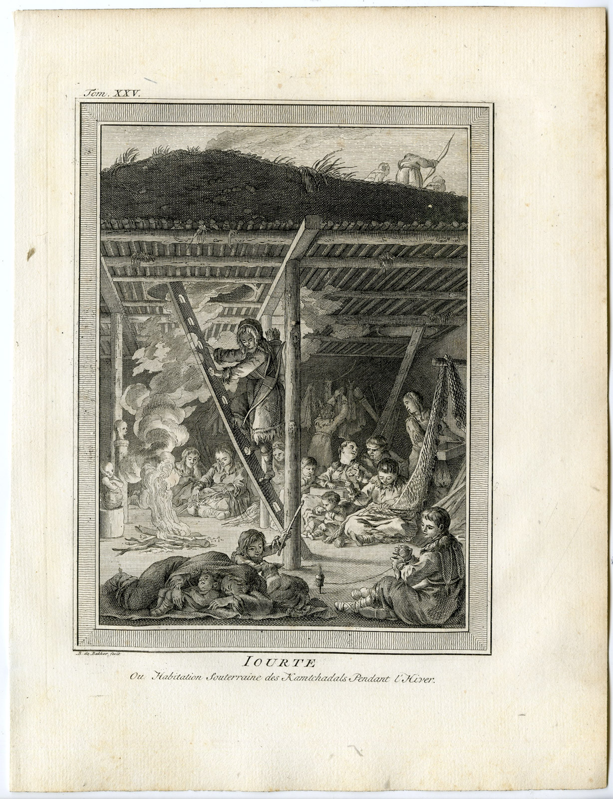 , Antique Print-KAMCHATKA PENINSULA-RUSSIA-WINTER HUT-YURT-de Bakker-Prevost-1777, Pictura Antique Prints