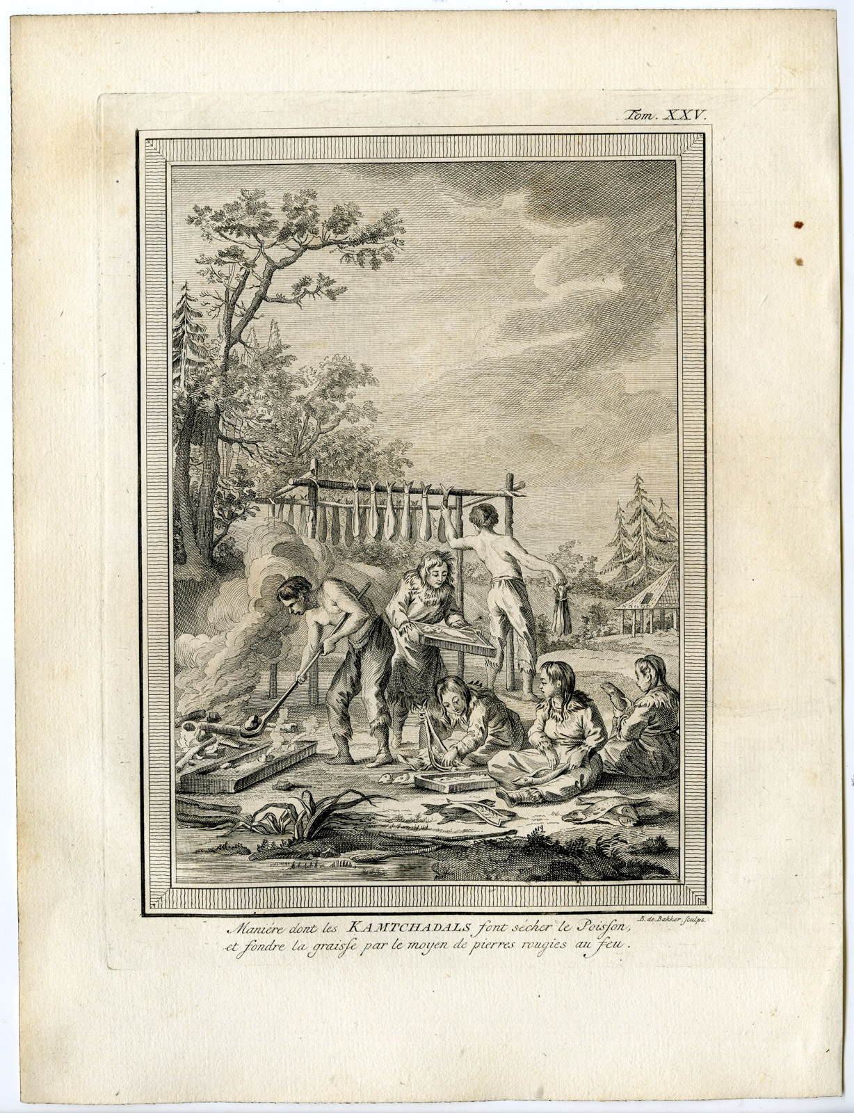 , Antique Print-KAMCHATKA PENINSULA-RUSSIA-SMOKING FISH-de Bakker-Prevost-1777, Pictura Antique Prints
