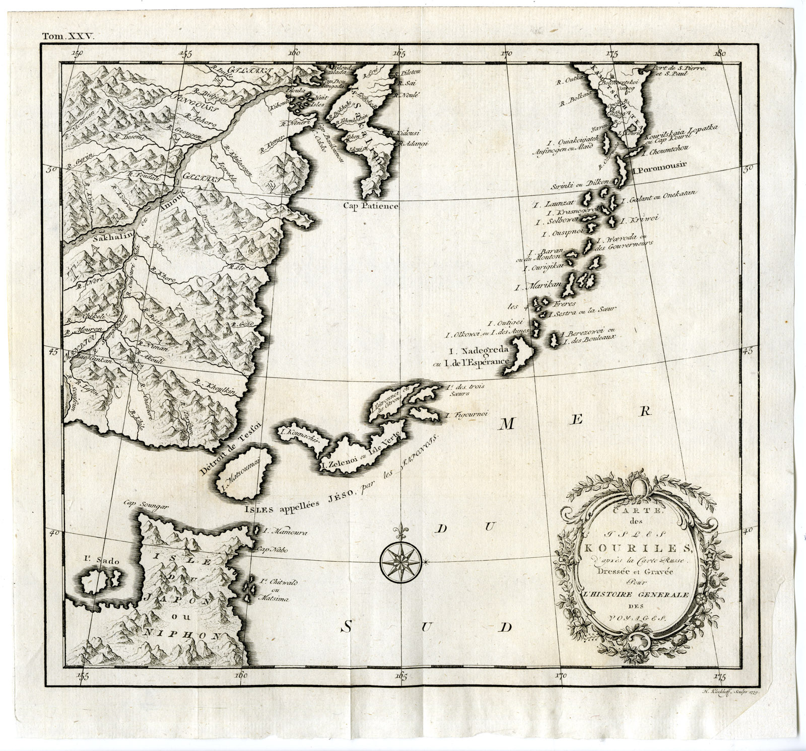 , Antique Print-KURIL ISLANDS-KURILE-RUSSIA-Prevost-Bellin-1777, Pictura Antique Prints