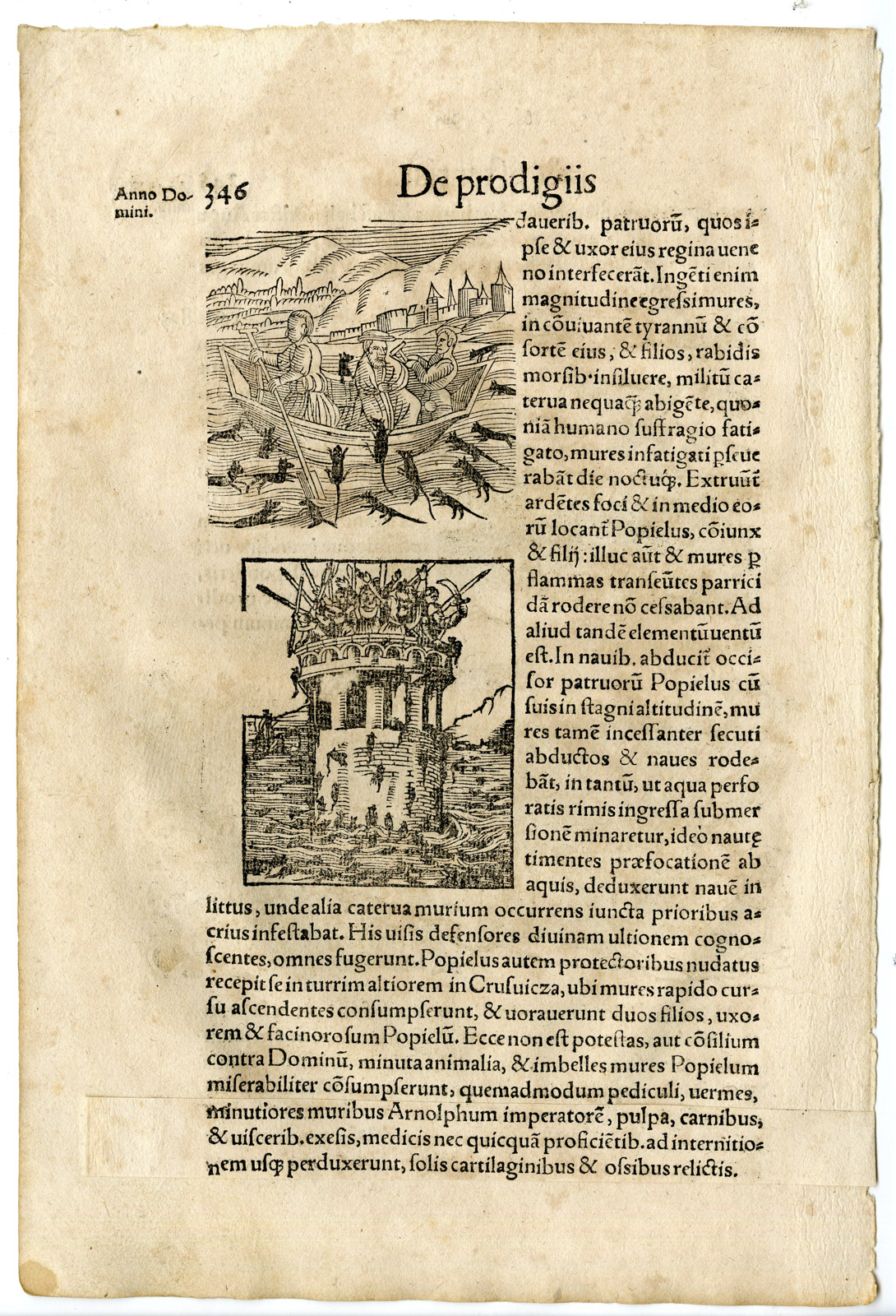 , Rare Antique Print-DISASTER-HAIL-EARTHQUAKE-LIGHTNING-RATS-Lycosthenes-1557, Pictura Antique Prints