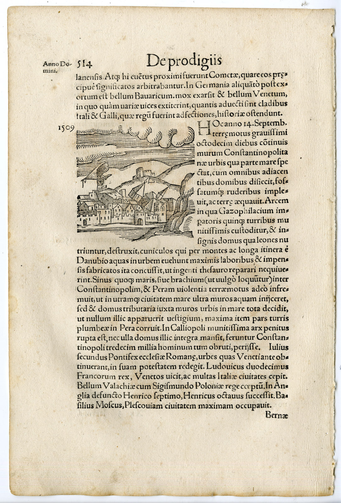 , Rare Antique Print-EARTHQUAKE IN TURKEY-COMET-ASTRONOMY-Lycosthenes-1557, Pictura Antique Prints