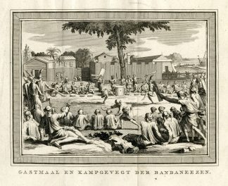 Antique Print-BANDA ISLANDS-INDONESIA-FEAST-FIGHT-VOC-Prevost-1777