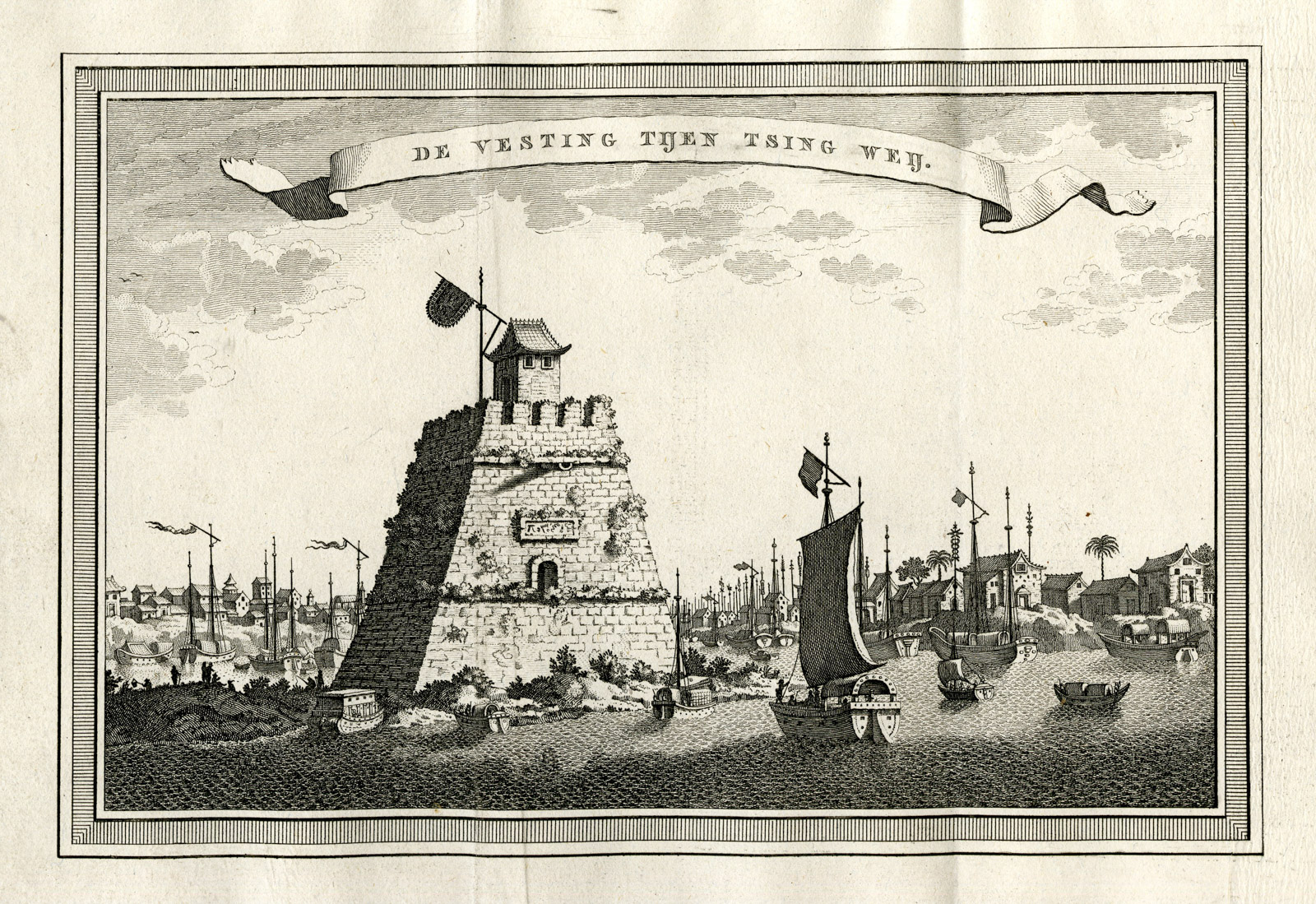 , Antique Print-TIANJIN-FORTRESS-CHINA-VOC-Prevost-1777, Pictura Antique Prints