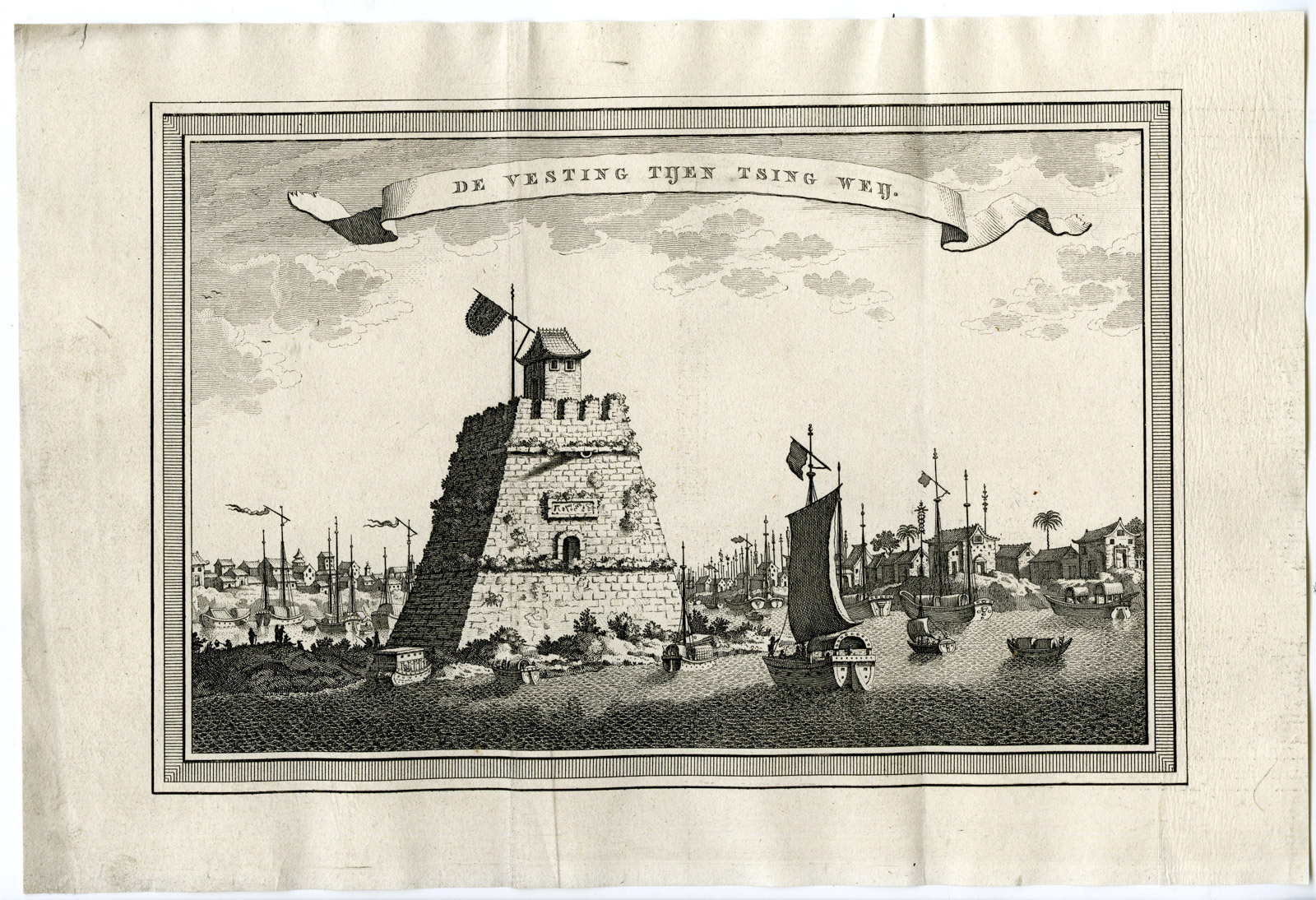 , Antique Print-TIANJIN-FORTRESS-CHINA-VOC-Prevost-1777, Pictura Antique Prints