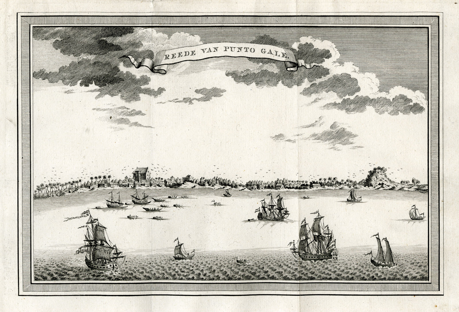 , Antique Print-GALLE-SRI LANKA-CEYLON-ROADSTEAD-SHIP-VOC-Prevost-1777, Pictura Antique Prints