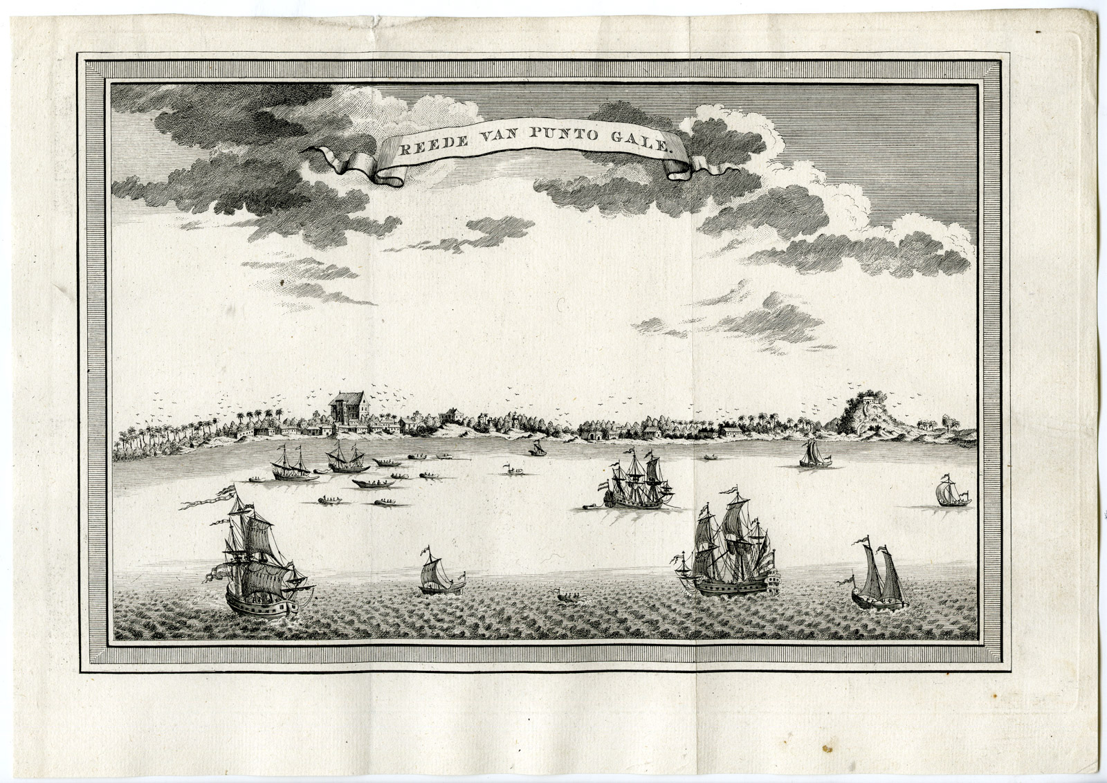 , Antique Print-GALLE-SRI LANKA-CEYLON-ROADSTEAD-SHIP-VOC-Prevost-1777, Pictura Antique Prints