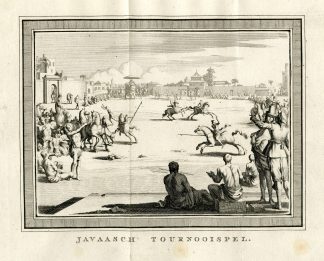 Antique Print-VOC-TOURNAMENT-JAVA-INDONESIA-ELEPHANT-Prevost-1777