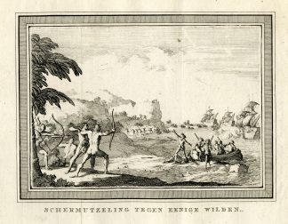 Antique Print-VOC-FIGHTING-NATIVES-ASIA-SHIPS-Prevost-1777