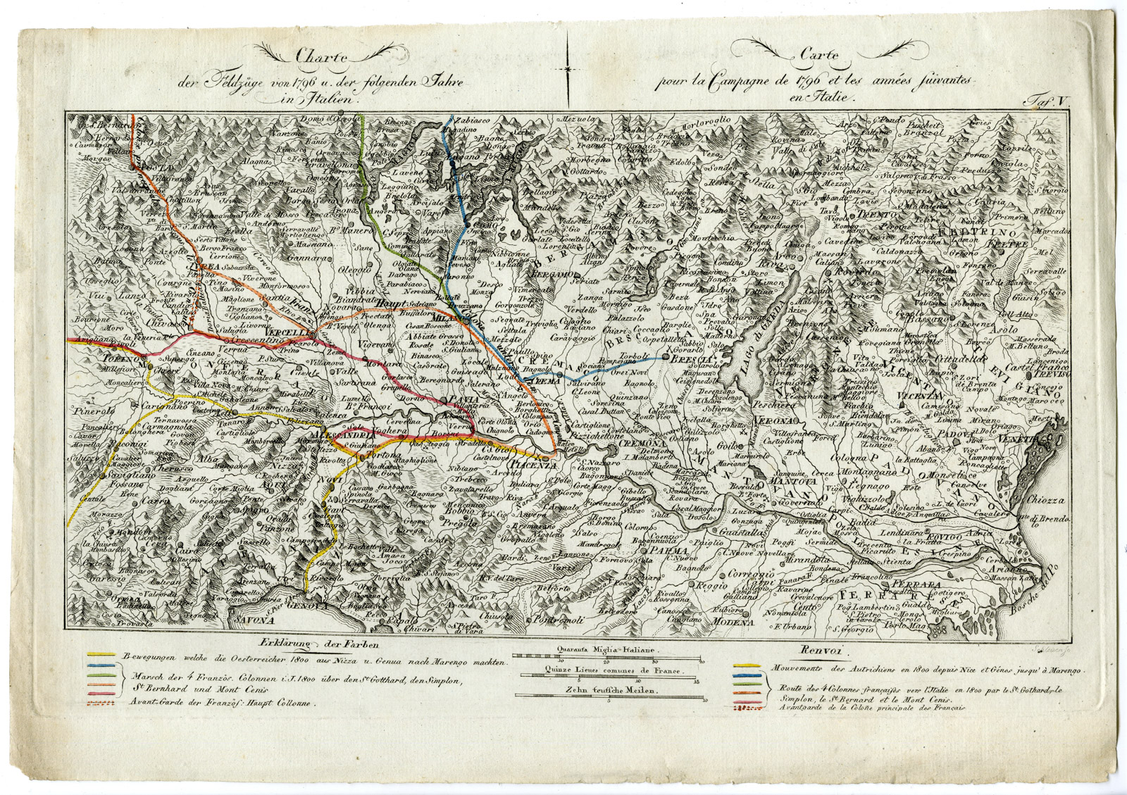 , Rare-Antique Map-BATTLE-CAMPAIGN-ARMY-ITALY-Schleuen-Gross-1808, Pictura Antique Prints