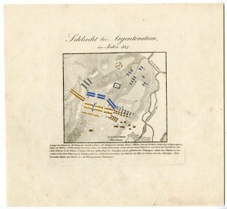 Antique Map-BATTLE OF STRASBOURG-ROMAN ARMY-ALAMANNI-von Rothenburg-1837
