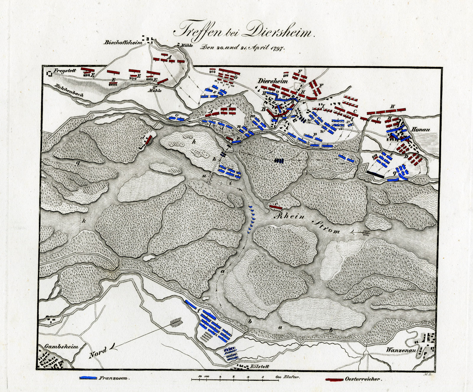 Pco 21503 416x345 Antique Map-BATTLE OF DIERSHEIM-GERMANY-von Rothenburg-1837