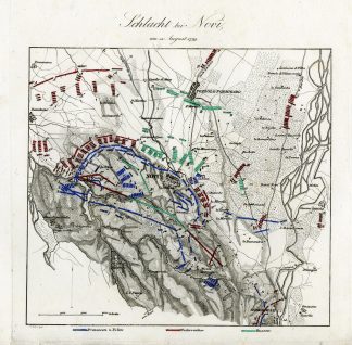 Antique Map-BATTLE OF NOVI-ITALY-Biller-von Rothenburg-1837