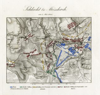 Antique Map-BATTLE OF MESSKIRCH-GERMANY-Biller-von Rothenburg-1837