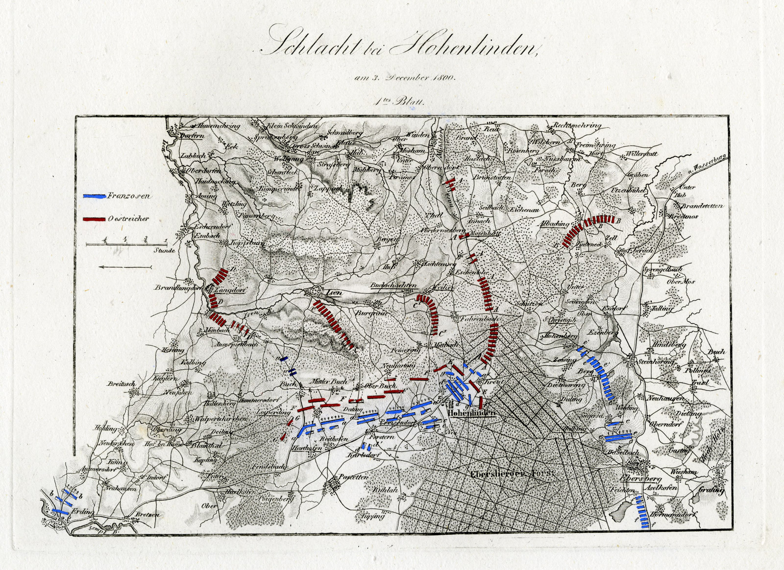 Pco 21631 416x303 Antique Map-BATTLE OF HOHENLINDEN-GERMANY-von Rothenburg-1837