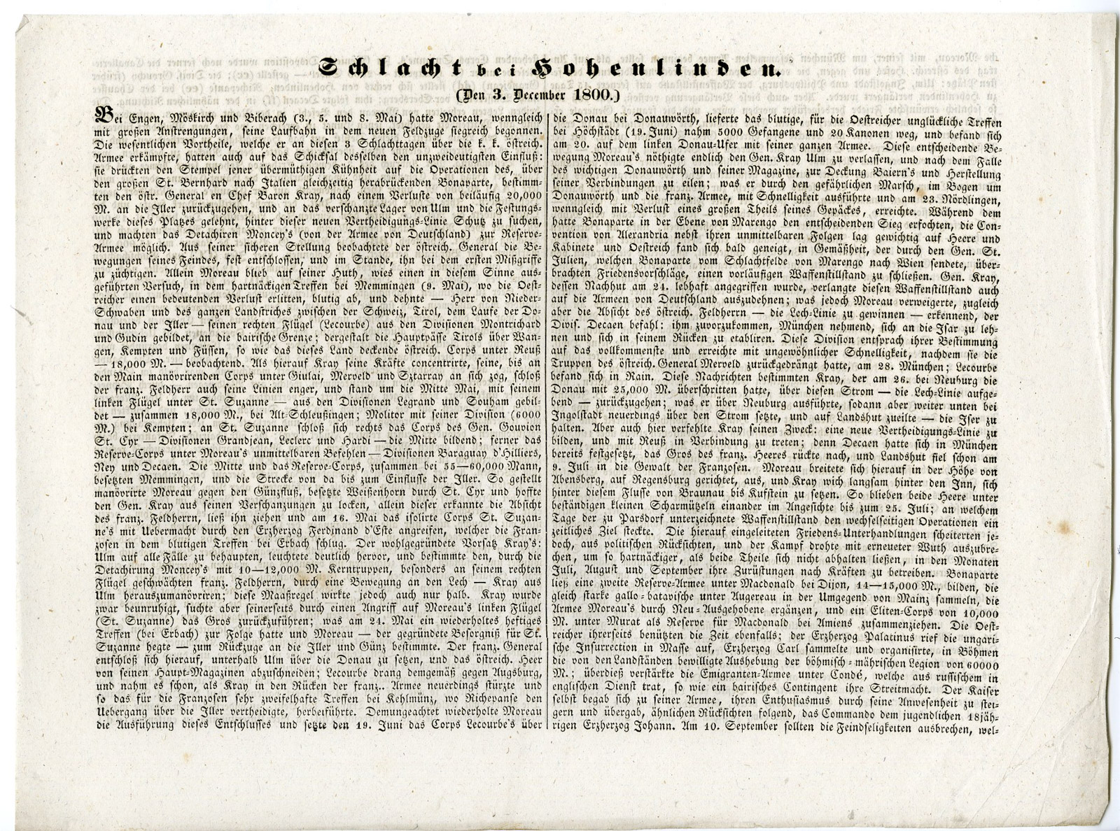 Pco 21635 416x309 Antique Map-BATTLE OF HOHENLINDEN-GERMANY-von Rothenburg-1837 - Image 5