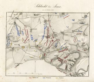 Antique Map-BATTLE OF JENA-GERMANY-von Rothenburg-1837