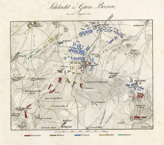 Antique Map-BATTLE OF GROSSBEEREN-GERMANY-von Rothenburg-1837