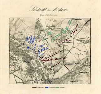 Antique Map-BATTLE OF MOCKERN-GERMANY-von Rothenburg-1837