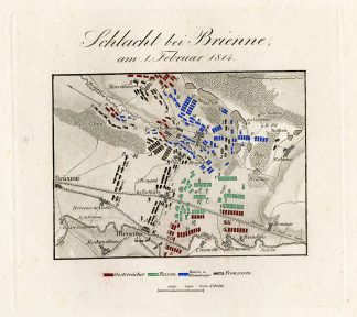 Antique Map-BATTLE OF BRIENNE-FRANCE-von Rothenburg-1837