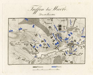 Antique Map-BATTLE OF WAVRE-BELGIUM-Biller-von Rothenburg-1837