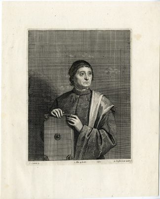 Antique Print-MAN WITH BOOK-PL. 242-Vorsterman-Catena-Teniers-1673