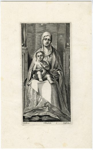 Antique Print-MARY-JESUS CHRIST-BOOK-PL. 5-Lisebetten-Bellini-Teniers-1673