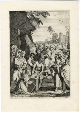 Antique Print-RAISING OF LAZARUS-PL. 188-Boel-Palma-Teniers-1673