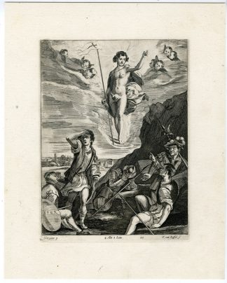 Antique Print-CHRIST-RESURRECTION-PL. 22-van Kessel-Giorgione-Teniers-1673