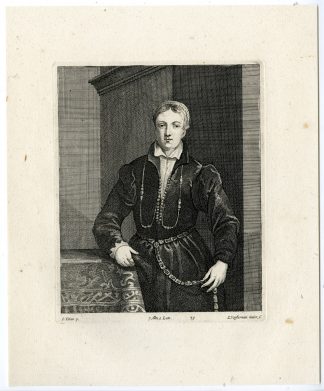 Antique Print-WOMAN-PORTRAIT-PL. 79-Vorsterman-Titian-Teniers-1673