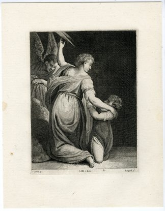 Antique Print-HAGAR-WILDERNESS-ANGEL-PL. 82-Popels-Titian-Teniers-1673