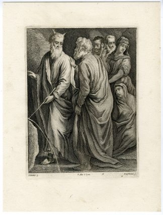 Antique Print-MOSES-AARON-ROCK-PL. 38-van Lisebetten-Primaticcio-Teniers-1673