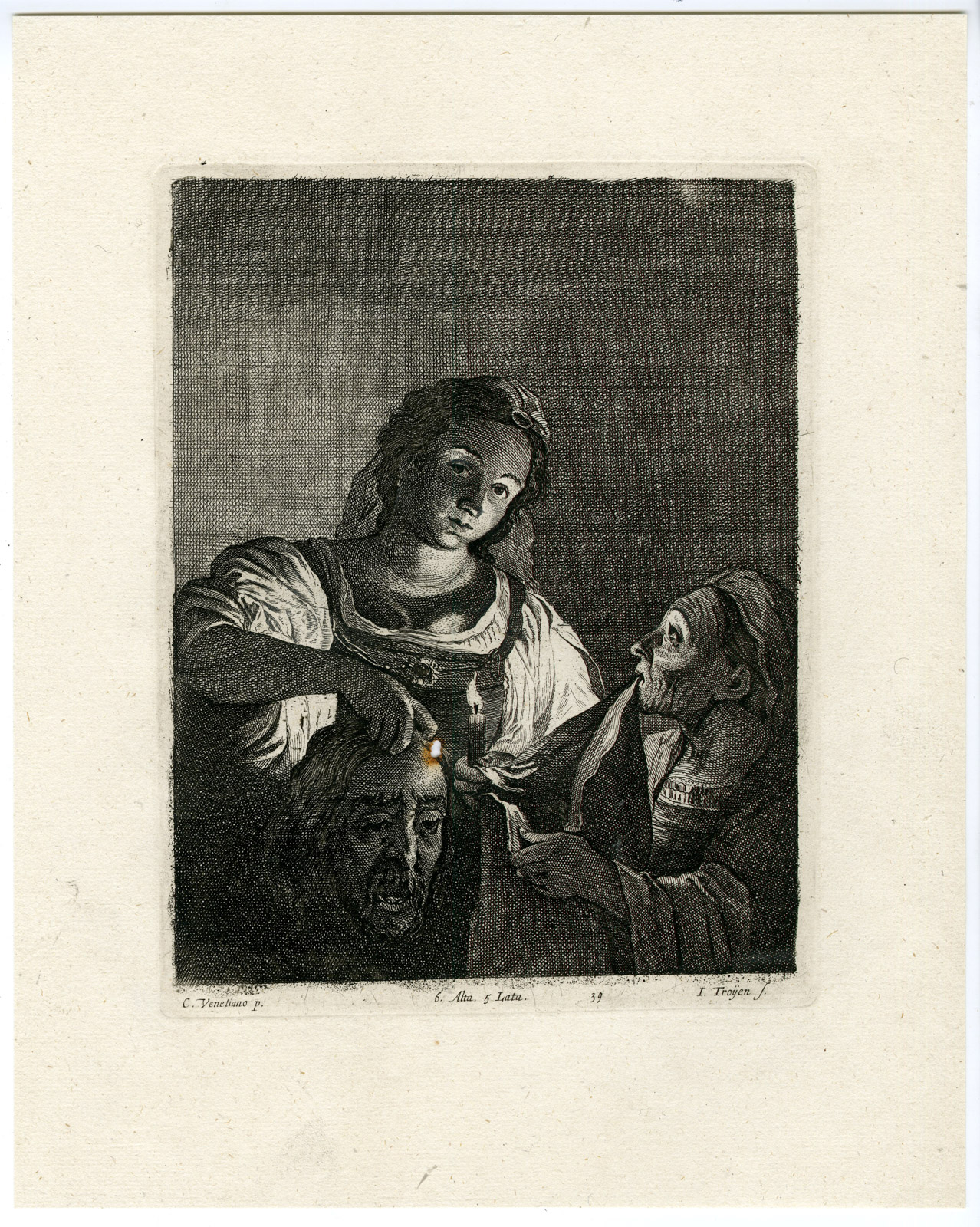 , Antique Print-SALOME-JOHN THE BAPTIST-PL. 39-van Troyen-Veneziano-Teniers-1673, Pictura Antique Prints