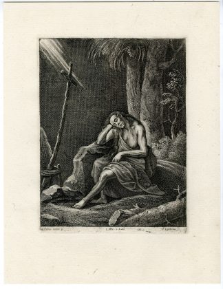 Antique Print-MARY MAGDALENE-WILDERNESS-PL. 173-Lisebetten-Giovane-Teniers-1673
