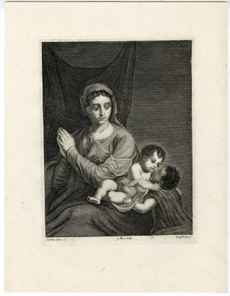 Antique Print-MADONNA-CHILD-ST. JOHN-PL. 177-Lisebetten-Giovane-Teniers-1673