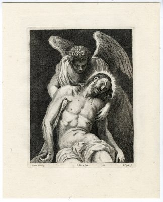 Antique Print-BODY OF CHRIST-ANGEL-PL. 179-Popels-Giovane-Teniers-1673