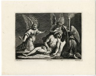 Antique Print-CHRIST-ANGELS MOURNING-PL. 198-Eynhoudts-Giovane-Teniers-1673