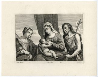 Antique Print-MADONNA-CHILD-ST. JOHN-PL. 199-Popels-Giovane-Teniers-1673