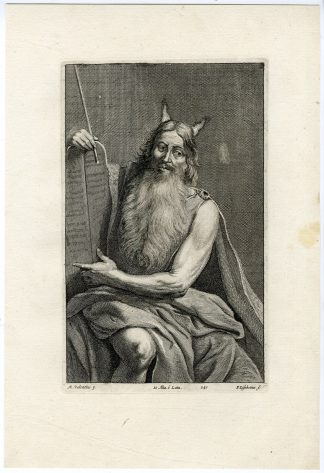 Antique Print-MOSES-TEN COMMANDMENTS-PL. 240-Lisebetten-Boulogne-Teniers-1673