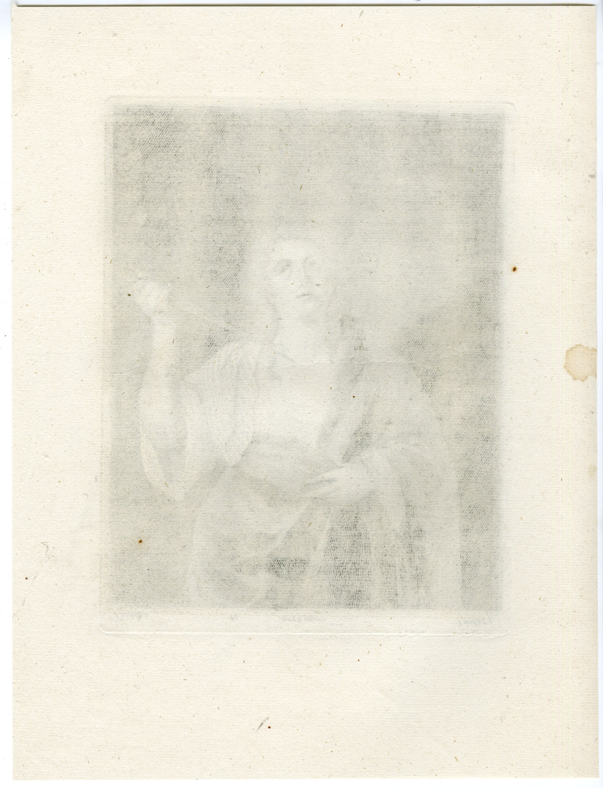 , Antique Print-LUCRETIA-DAGGER-PL. 84-van troyen-Titian-Teniers-1673, Pictura Antique Prints