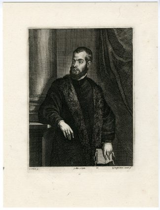 Antique Print-BENEDETTO VARCHI-PORTRAIT-PL. 88-Vorsterman-Titian-Teniers-1673