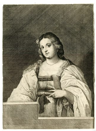 Antique Print-WOMAN-PORTRAIT-van Troyen-Palma-Teniers-1673