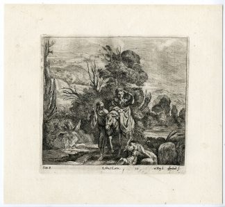Antique Print-FLIGHT INTO EGYPT-HOLY FAMILY-PL. 213-van Ossenbeeck-Fetti-Teniers-1673