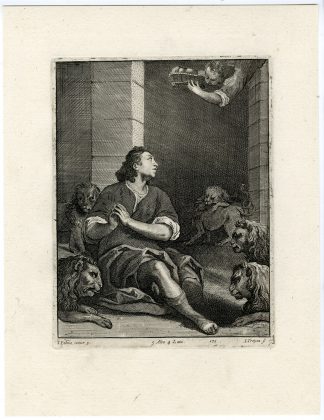 Antique Print-DANIEL IN LION'S DEN-PL. 175-van Troyen-Giovane-Teniers-1673