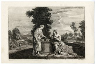 Antique Print-CHRIST-WOMAN OF SAMARIA-PL. 42-van Kessel-Carracci-Teniers-1673