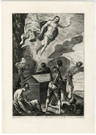 Antique Print-THE RESURRECTION-PL. 147-van Kessel-Bassano-Teniers-1673