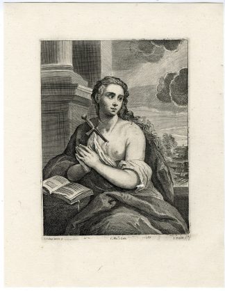 Antique Print-SAINT JUSTINA OF PADUA-PL. 184-van Troyen-Palma-Teniers-1673