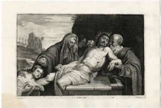 Antique Print-LAMENTATION OF CHRIST-PL. 244-van Troyen-Lotto-Teniers-1673
