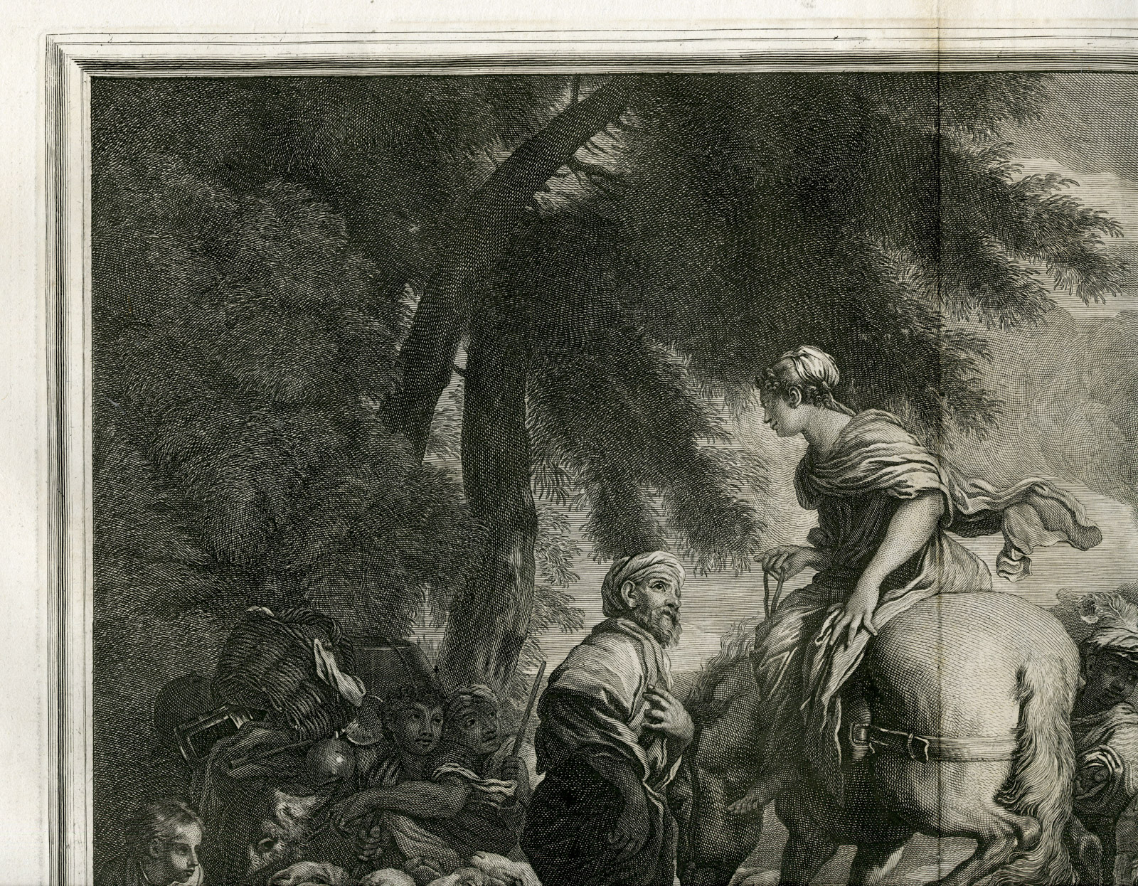 , Antique Master Print-JACOB RETURNING TO FATHER-Coelemans-Castiglione-1767, Pictura Antique Prints